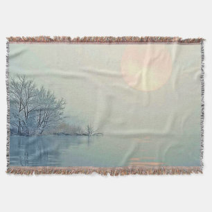 Peaceful Winter Morning Art Throw Blanket