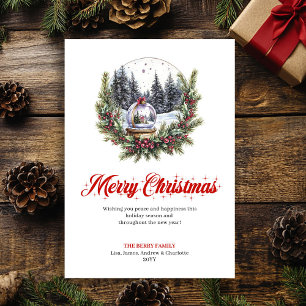 Peaceful Winter Scene Artistic Greeting Card