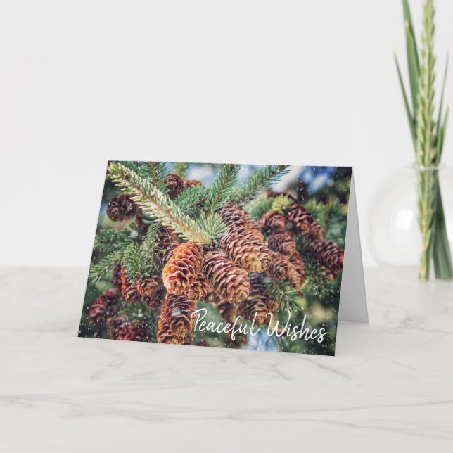 Peaceful Wishes Holiday Card (Front)