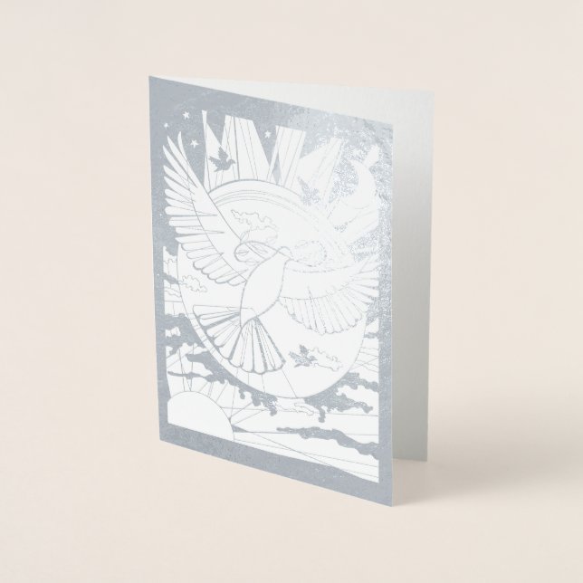 Peaceful World Dove Foil Card (Front)