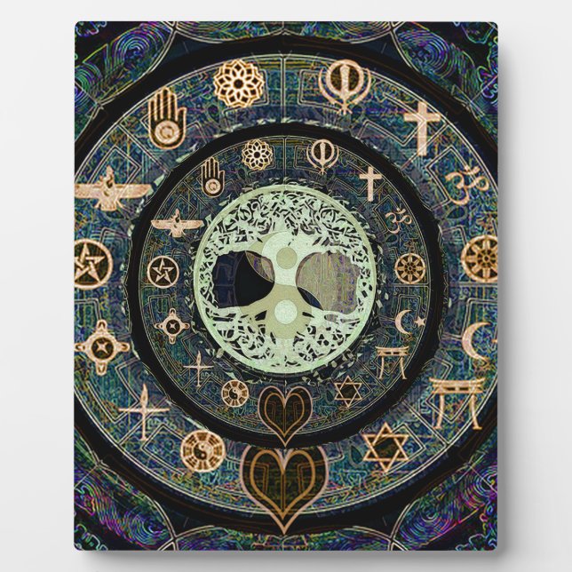 Peaceful Yin Yang Tree of Life Symbol Plaque (Front)