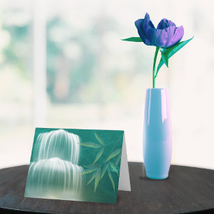 Peaceful Zen Waterfall Notecard