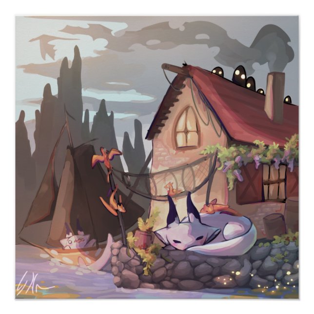 Peacefull morning poster (Front)