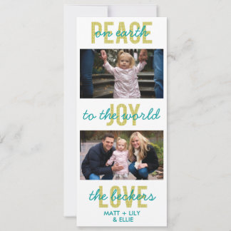 'PeaceJoyLove' Holiday Photo Card