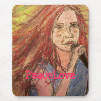 PeaceLove Rocker Girl Mouse Pad