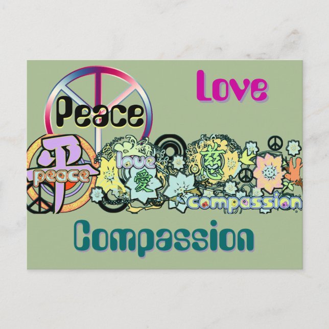 peacelovecompassion postcard (Front)