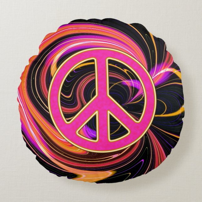 PeaceNebula Round Cushion (Front)