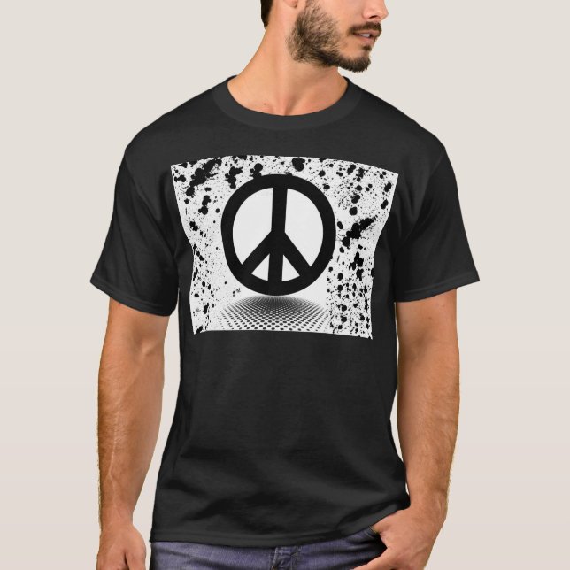 Peacesign splatter T-Shirt (Front)