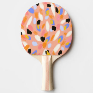 peach abstract ping pong paddle