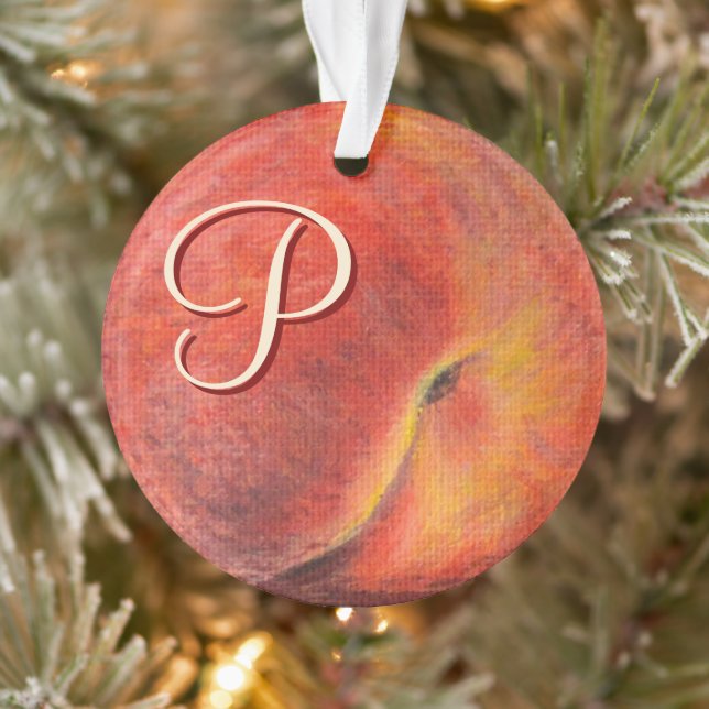 Peach Acrylic Ornament (Tree)