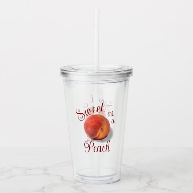 Peach Acrylic Tumbler (Front)