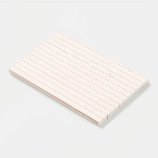 Peach Aesthetic Wide Lined Post-It Notes 