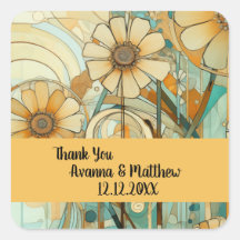 Peach and Beige Floral Abstract