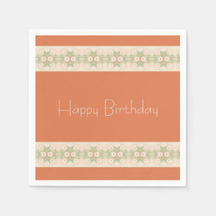 Peach And Beige  Napkin