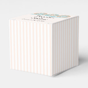 Peach and Blue Sand Dollars Beach Wedding Favour Box
