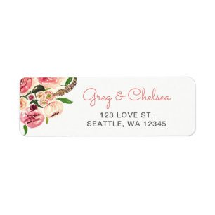 Peach and Coral Flowers Floral Wedding