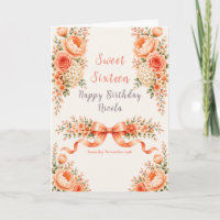 Peach and Coral Sweet Sixteen