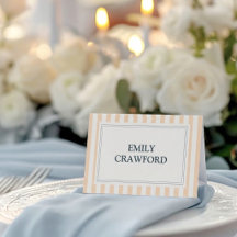 Peach and Cream Striped Wedding