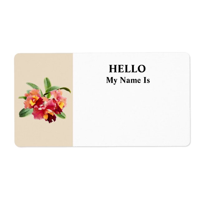 Peach and Crimson Cattleya Orchids (Front)