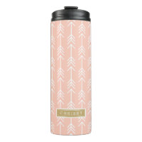 Peach and Gold Arrows Monogram