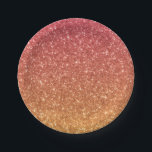 Peach and Gold Glitter Ombre Kids Birthday Party Paper Plate<br><div class="desc">Cute whimsical and sparkly paper plates featuring faux gold and peach glitter ombre. This paper plates are perfect for birthday parties,  baby showers and bridal showers.</div>