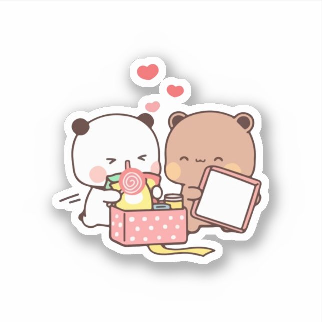 Peach And Goma Mochi Bear Couple (Front)