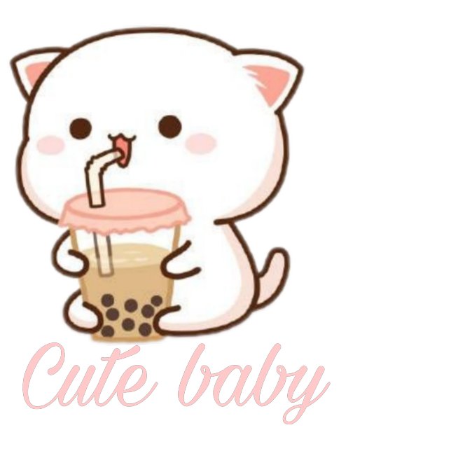 Peach and Goma Mochi Cat Bubble Tea  Baby Bodysuit Key Ring (Creator Uploaded)