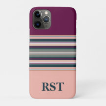 Peach and Green Stripes