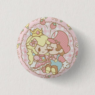 Peach and Mario 3 Cm Round Badge