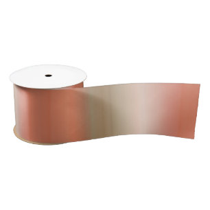 peach and olive streaks satin ribbon