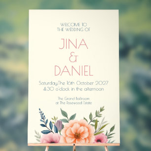 Peach and Petal Dream Acrylic Sign