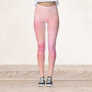 Peach and Pink Abstract Leggings