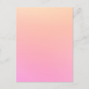 Peach and pink gradient postcard