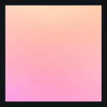 Peach and pink gradient poster<br><div class="desc">Bright peach and pink ombre color.</div>