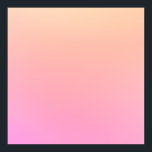 Peach and pink gradient poster<br><div class="desc">Bright peach and pink ombre color.</div>