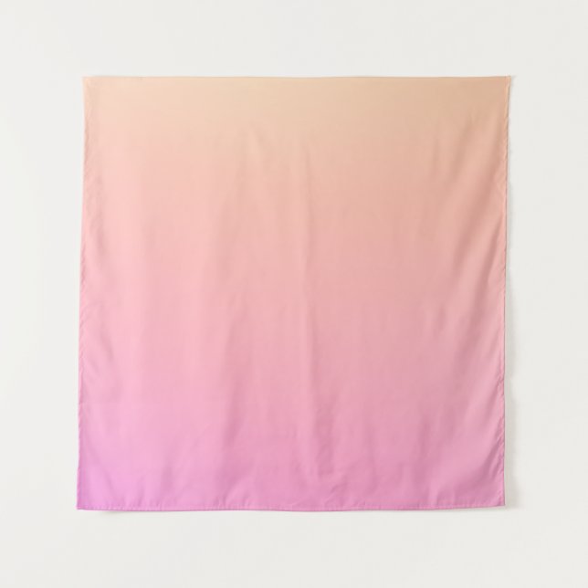 Peach and pink gradient tapestry (Front)