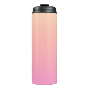 Peach and pink gradient thermal tumbler