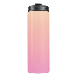 Peach and pink gradient thermal tumbler