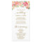 Peach and Pink Peony Flowers Wedding Program