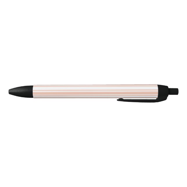 Peach and white candy stripes black ink pen (Bottom)
