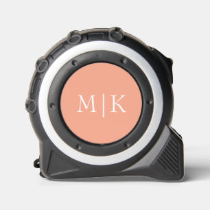 Peach and White Modern Monogram 1