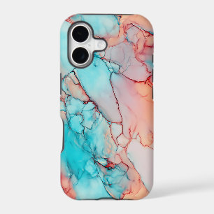Peach Aqua Alcohol Ink Marble