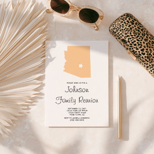 Peach Arizona Family Reunion Invitation