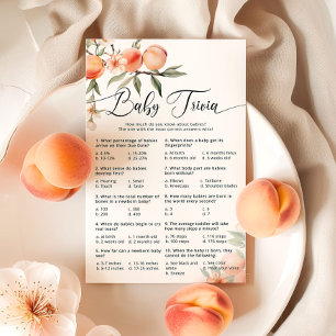 Peach baby shower baby trivia game