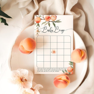 Peach baby shower bingo game