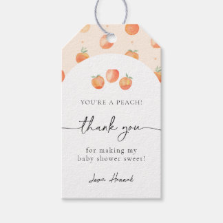 Peach Baby Shower Favour Tags