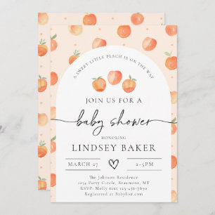Peach Baby Shower Invitation Peach Baby