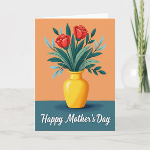Peach Backdrop Mothers Day Card