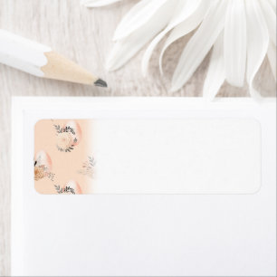 Peach Background Floral Easter Egg Style Pattern