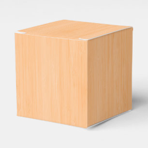Peach Bamboo Wood Grain Look Favour Box